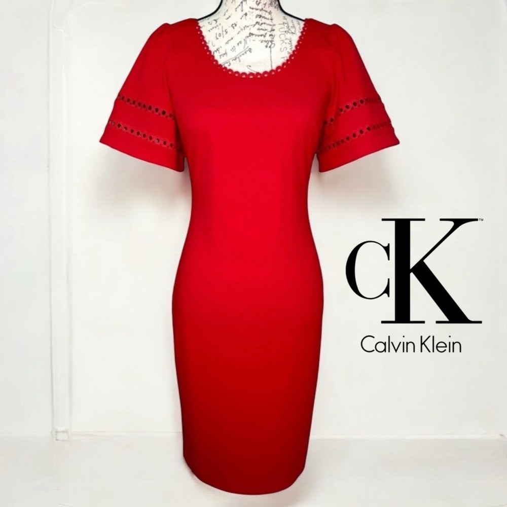 Calvin Klein | Red Dress for Women Size 2 Small - Picture 5 of 16